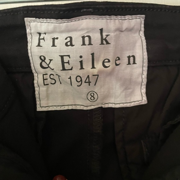 Frank & Eileen Wicklow Raw Hem Black Jeans Pants Size 8 - Picture 7 of 9